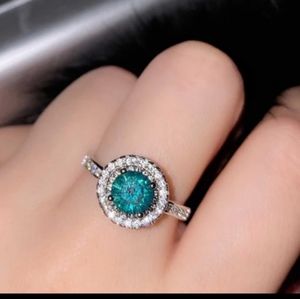 Sterling Silver Blue luxury Ring